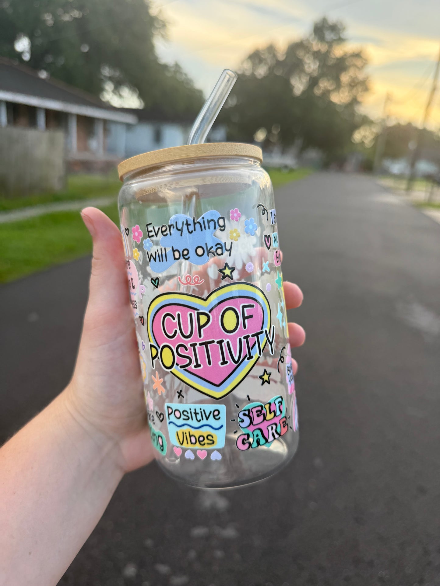 Custom 16oz Glass Cup