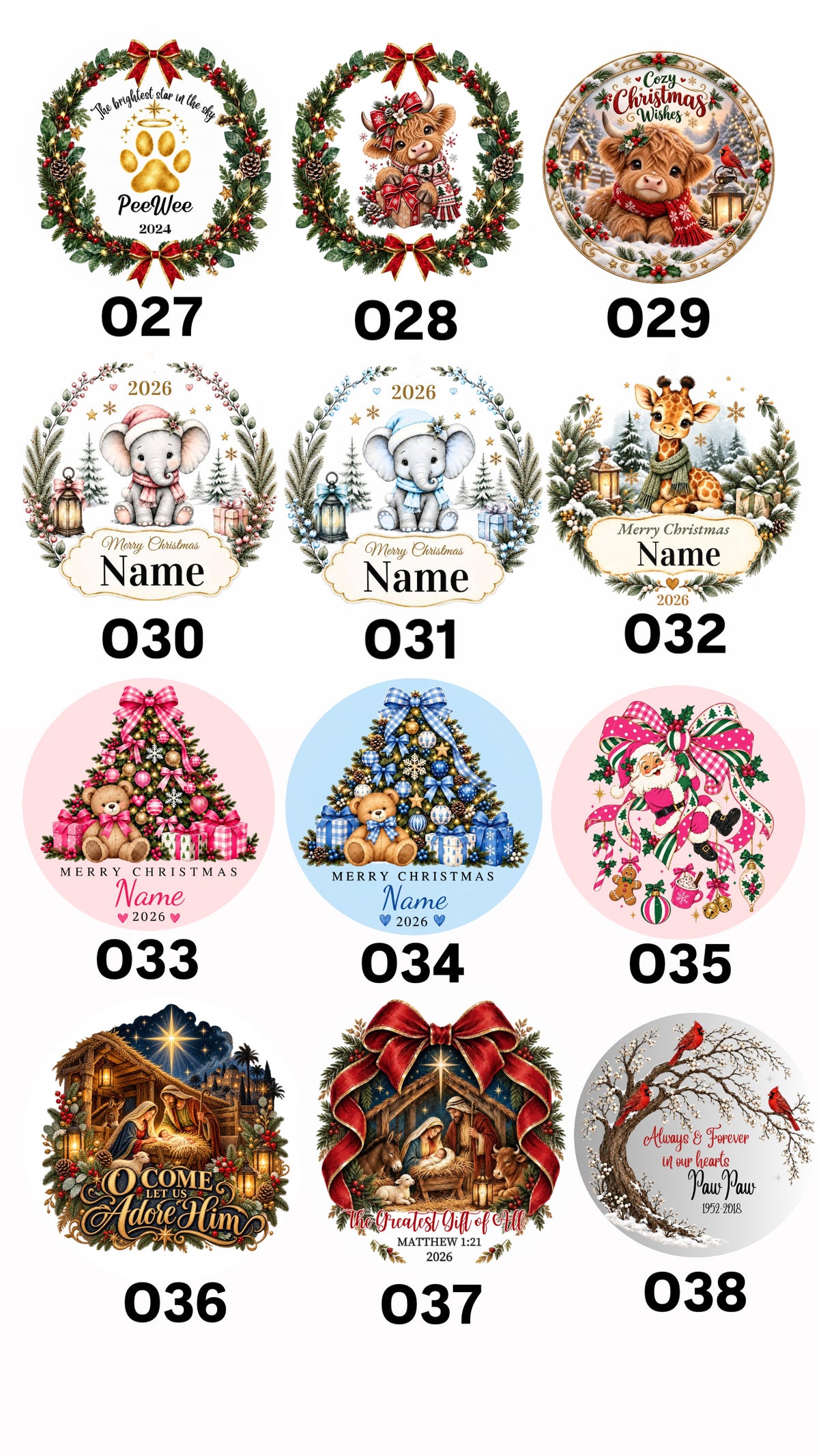 Sublimation Christmas Ornaments