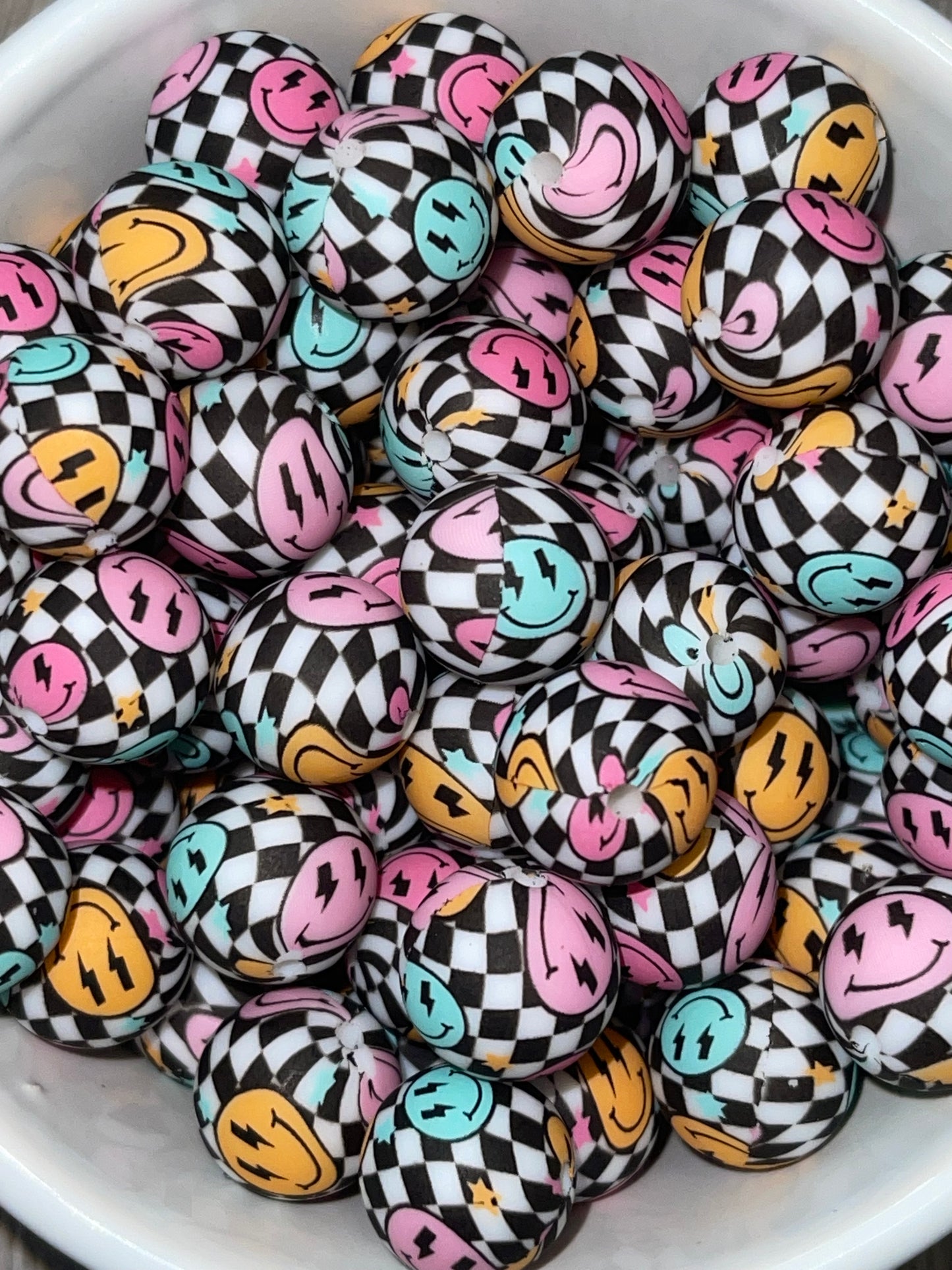 25 count Pattern 15mm Silicone Beads