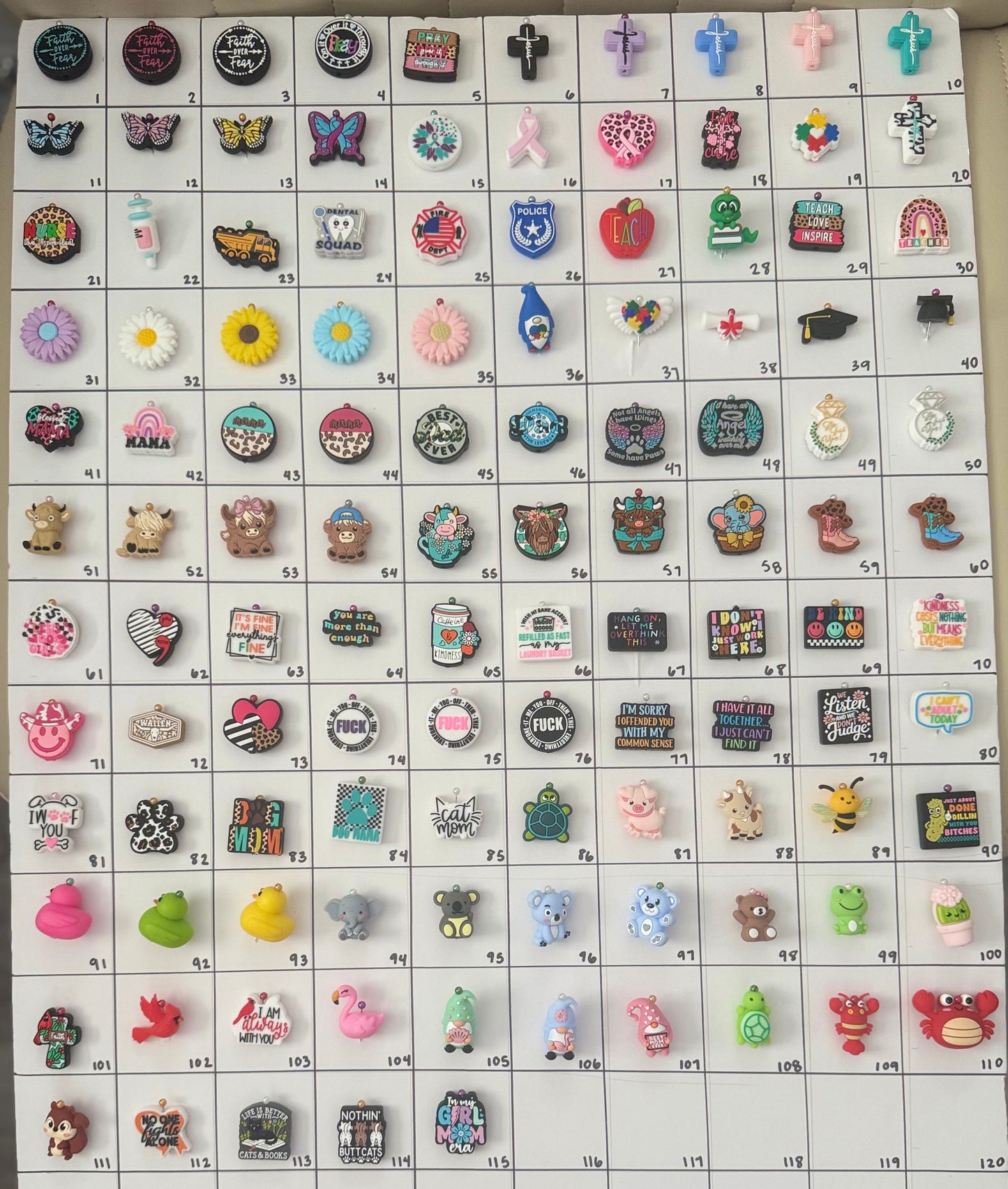 Cup/ backpack Charms