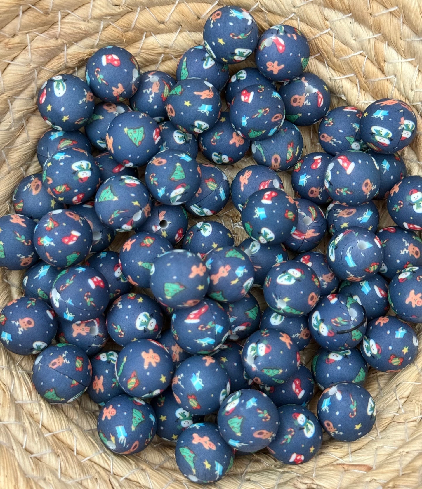 25 count Pattern 15mm Silicone Beads