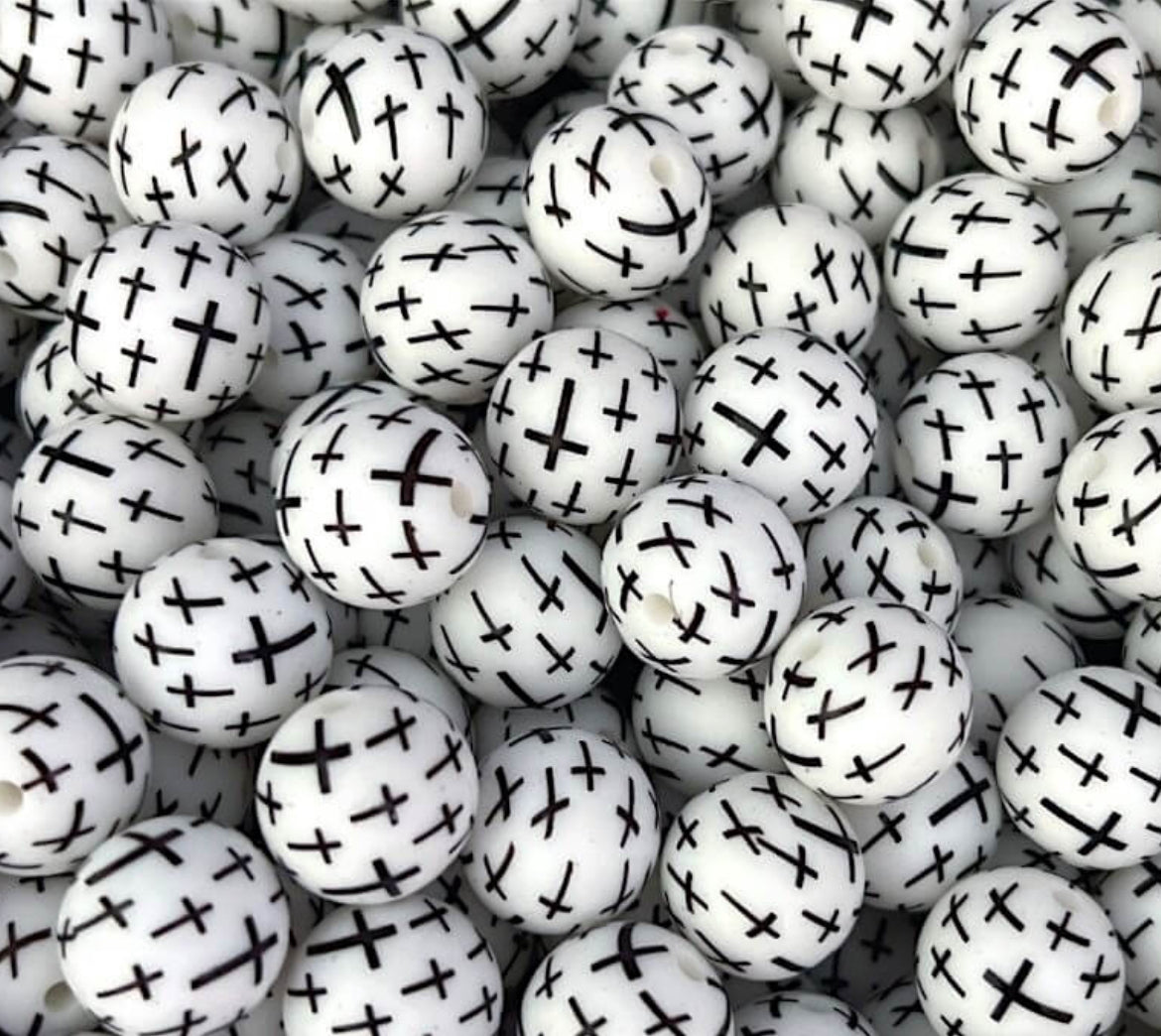 25 count Pattern 15mm Silicone Beads