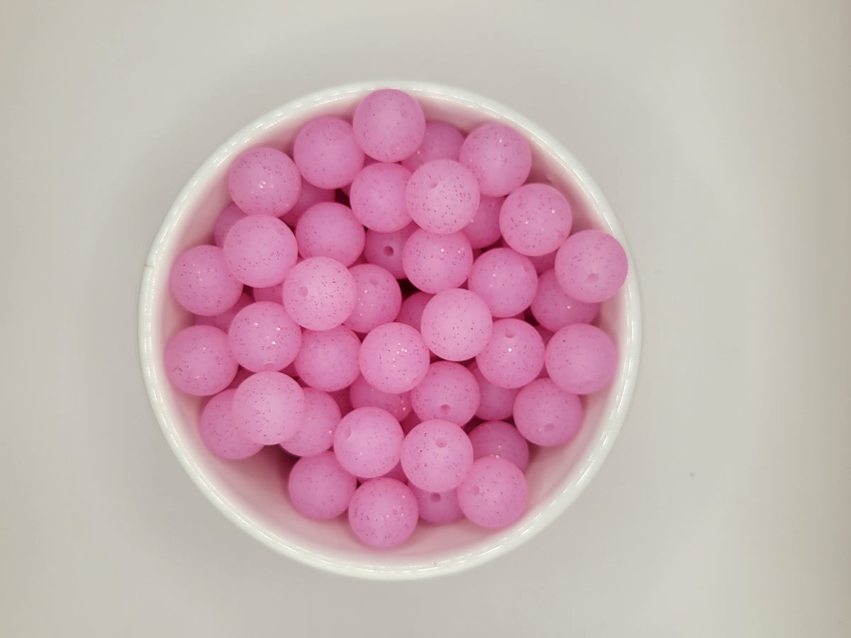 15mm Glitter Beads