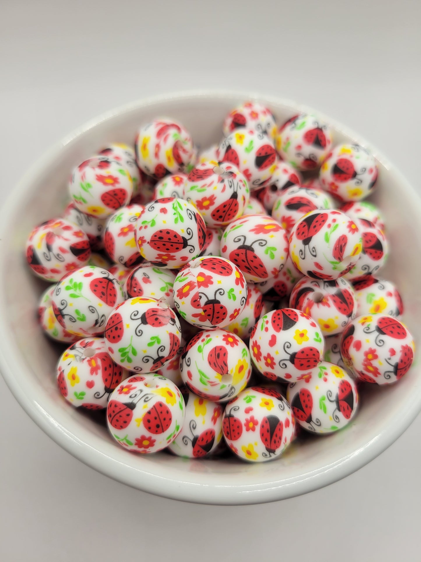 25 count Pattern 15mm Silicone Beads